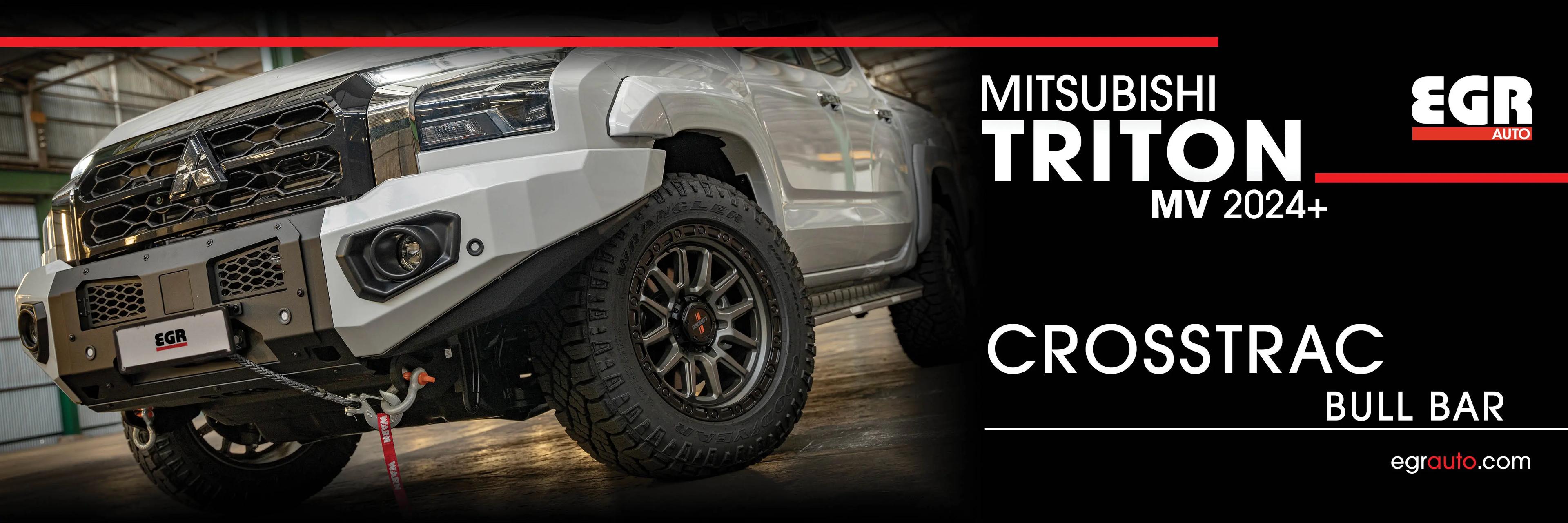 Promo banner - Click here for new EGR Crosstrac Bull Bar available now for the Mitsubishi Triton MV 2024.