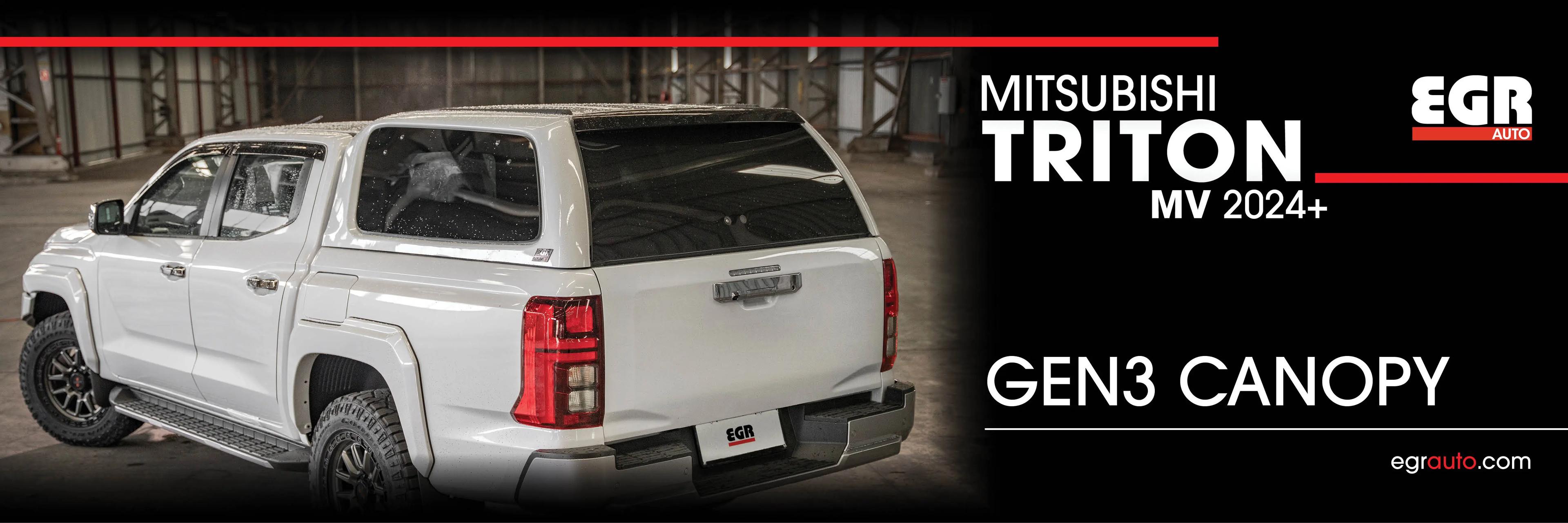 Promo banner - Click here for new EGR GEN3 Canopies available now for the Mitsubishi Triton MV 2024.
